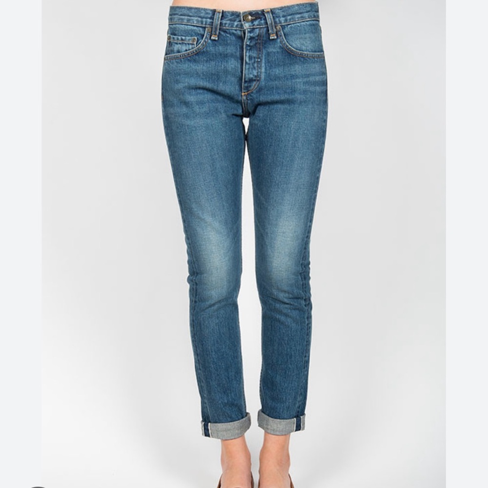 Rag & Bone "Marilyn" High-Rise Boyfriend Selvedge Jeans, Size 26